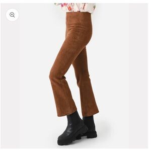 SPRWMN- Crop Flare Suede Pant/leggings